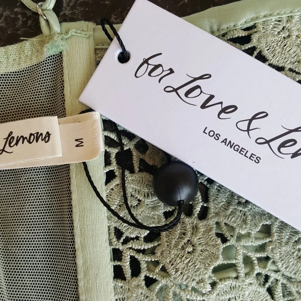 FOR LOVE AND LEMONS  !  Lace Bustier/Bra With Crystal  ( M ) - Picture 4 of 8